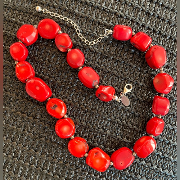 Red Stone and Silver Beaded 3-Piece Jewelry Set - Picture 5 of 11